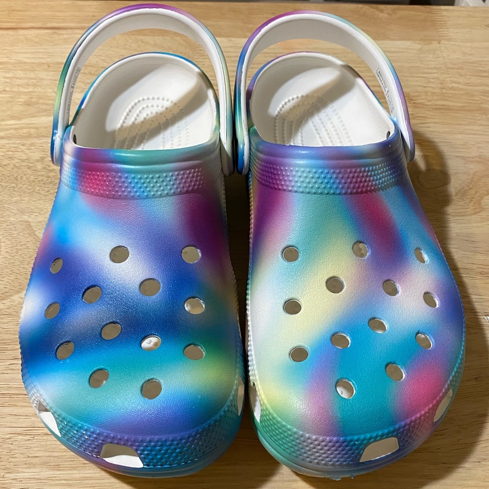 Crocs Classic Solar Rainbow Clogs Men 9/ Women 11